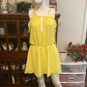 Blush Yellow Halter Sundress Mini